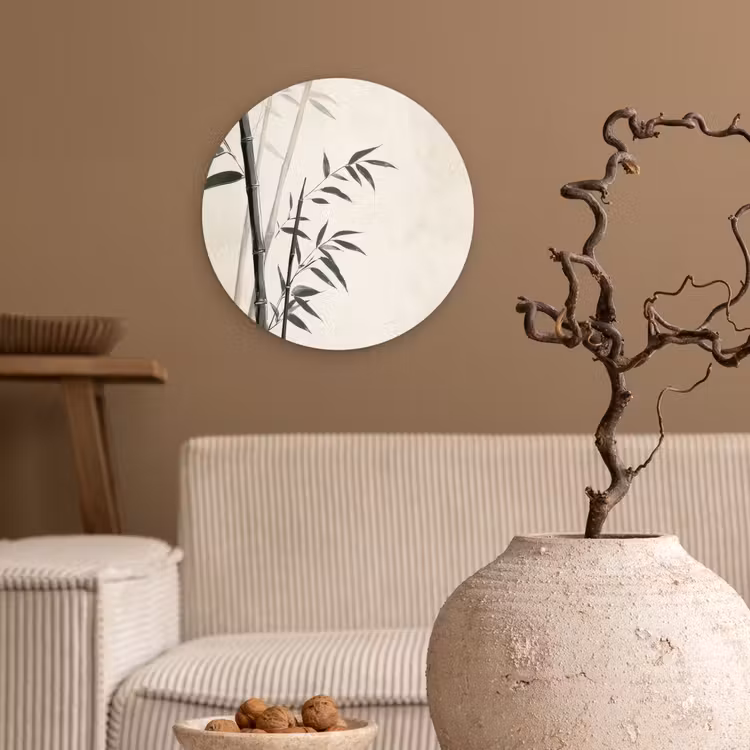 Muurcirkel - Japandi - Bamboe - Beige — 2