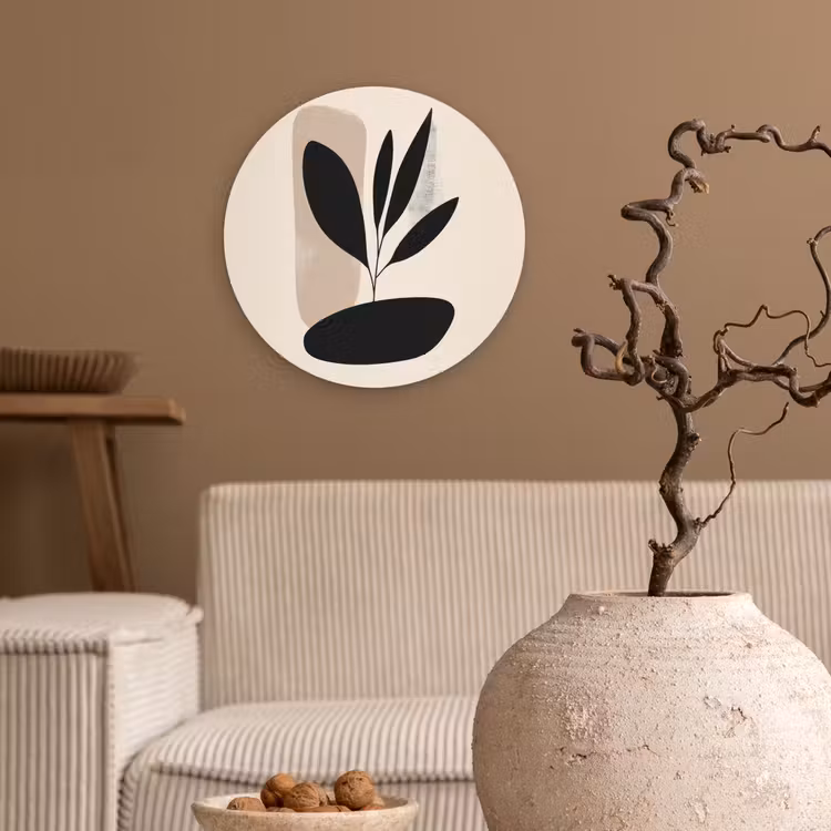 Muurcirkel - Plant - Beige - Japandi — 2