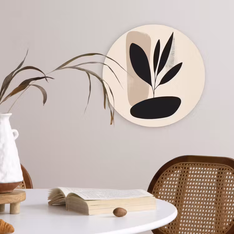 Muurcirkel - Plant - Beige - Japandi — 4