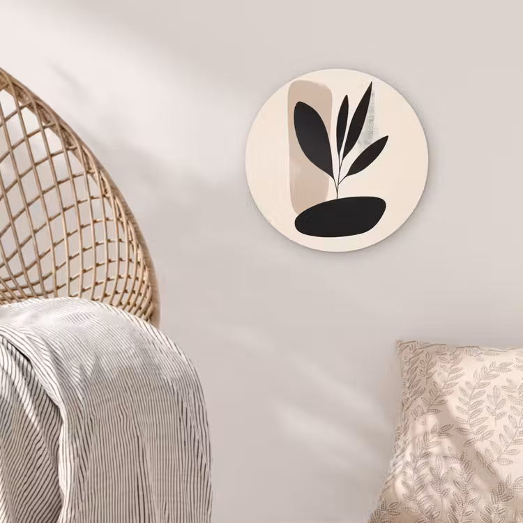 Muurcirkel - Plant - Beige - Japandi — 5