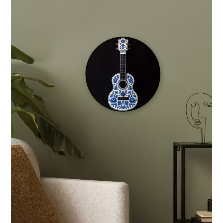 Muurcirkel - Ukelele - Delfts - Blauw - Muziek — 3