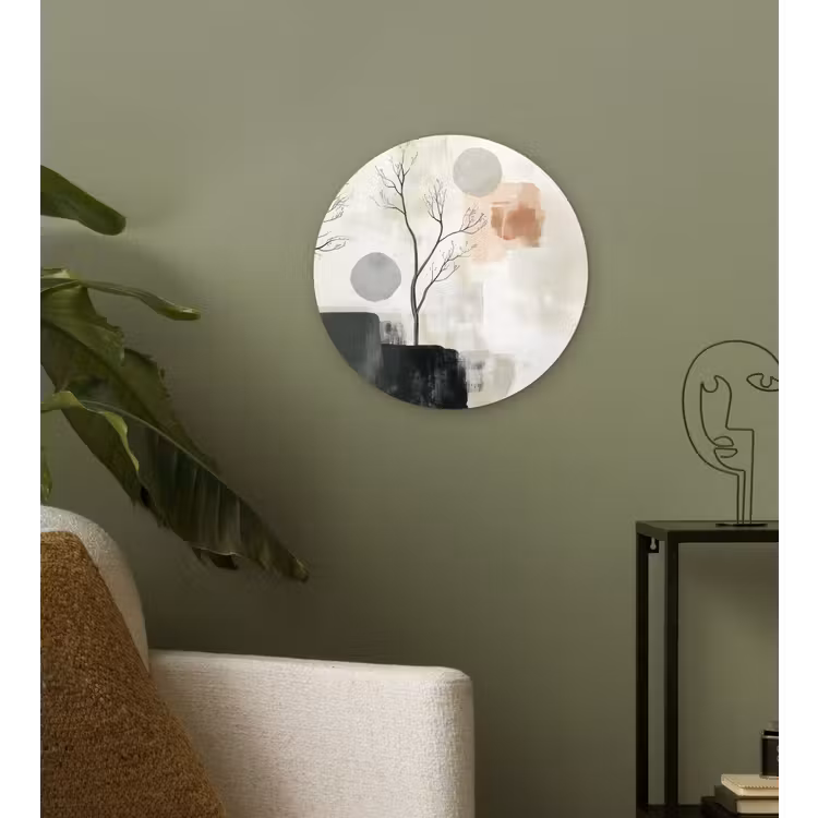 Muurcirkel - Wabi sabi - Beige - Plant — 3