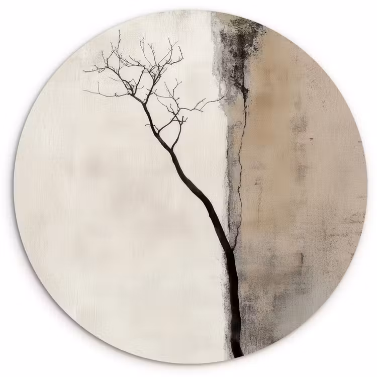 Muurcirkel - Wabi sabi - Plant - Beige — 1