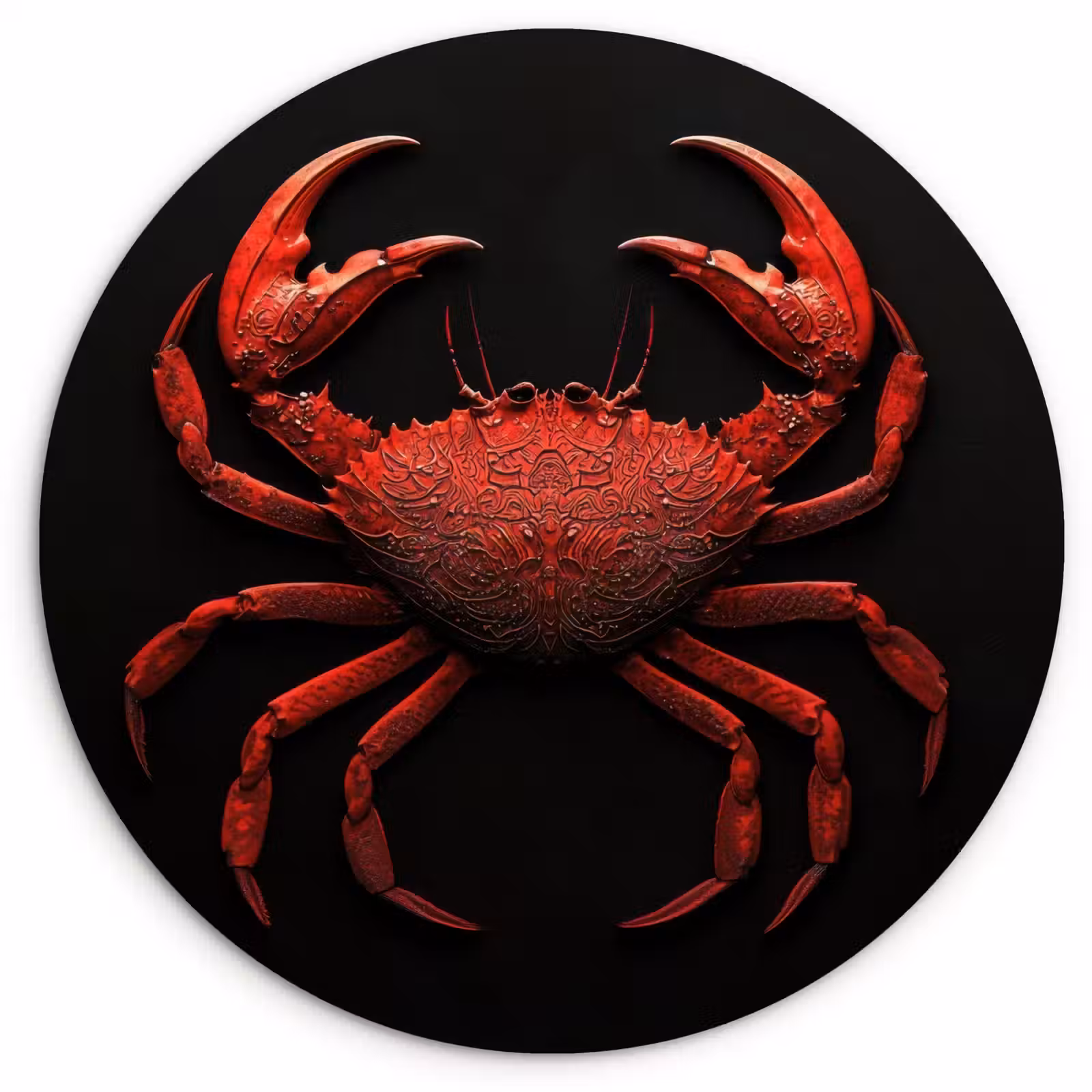 Muurcirkel - Krab - Rood - Vissen - Schaaldieren — 1