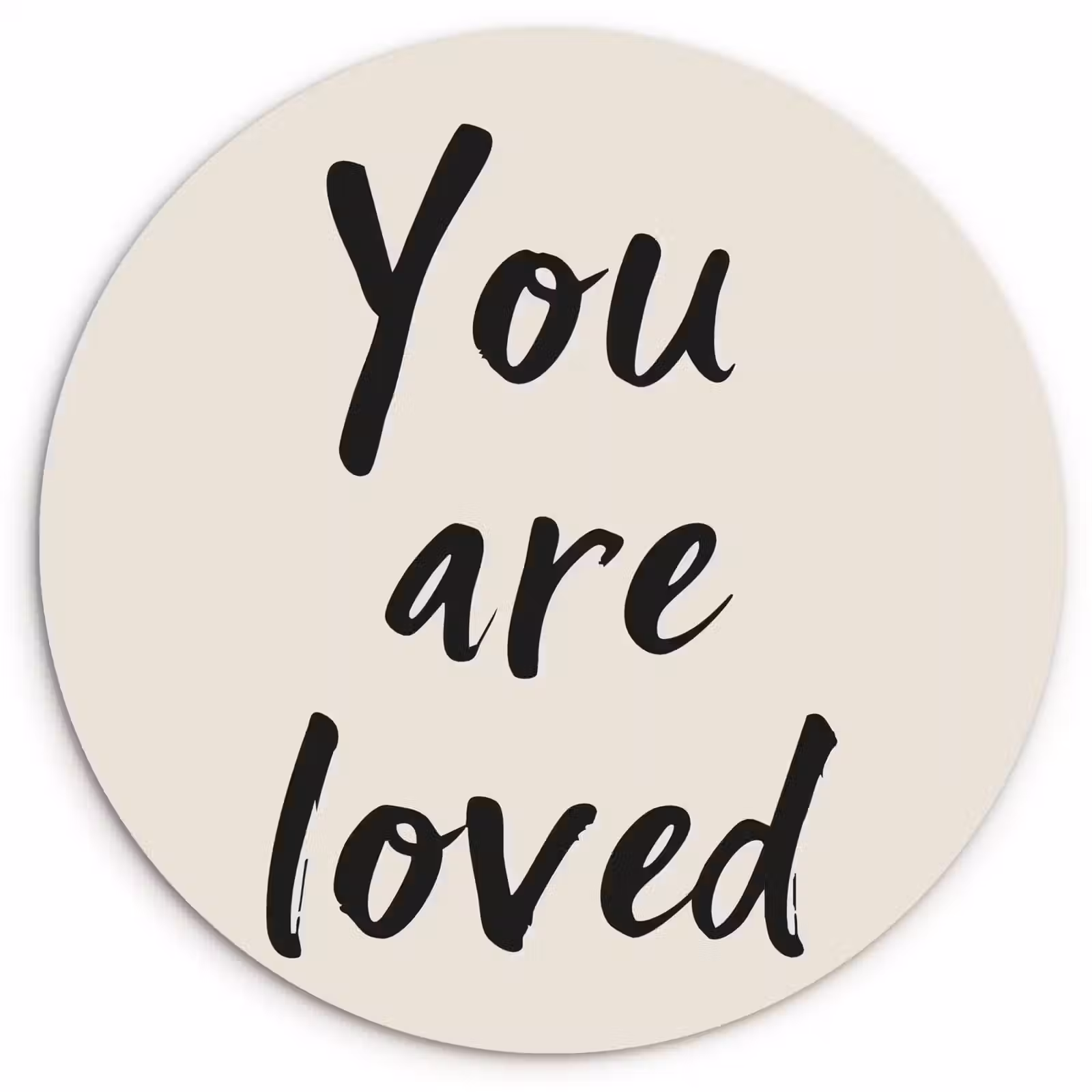 Muurcirkel - Minimalistisch - Beige - Love — 1