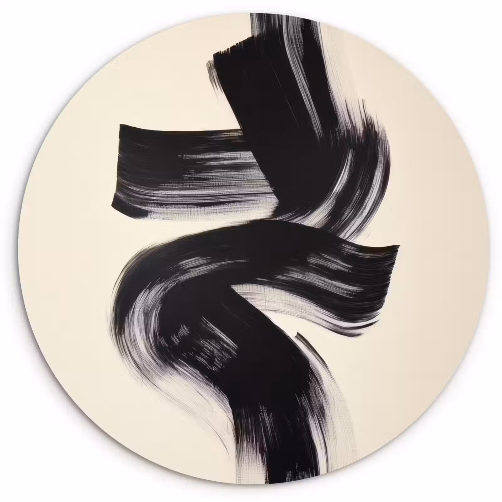 Muurcirkel - Strepen - Zwart - Abstract — 1