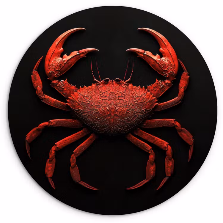 Muurcirkel - Krab - Rood - Vissen - Schaaldieren — 1