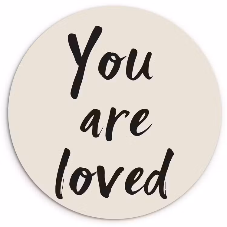 Muurcirkel - Minimalistisch - Beige - Love — 1