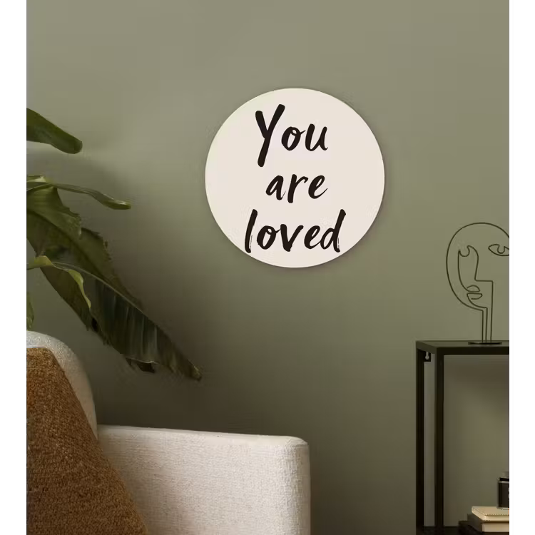 Muurcirkel - Minimalistisch - Beige - Love — 3