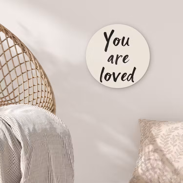Muurcirkel - Minimalistisch - Beige - Love — 5
