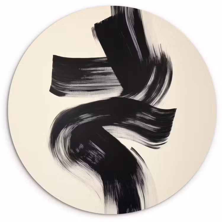 Muurcirkel - Strepen - Zwart - Abstract — 1