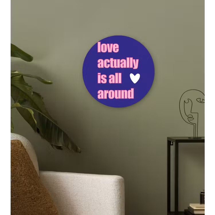 Muurcirkel - Tekst - Valentijn - Love - Blauw — 3