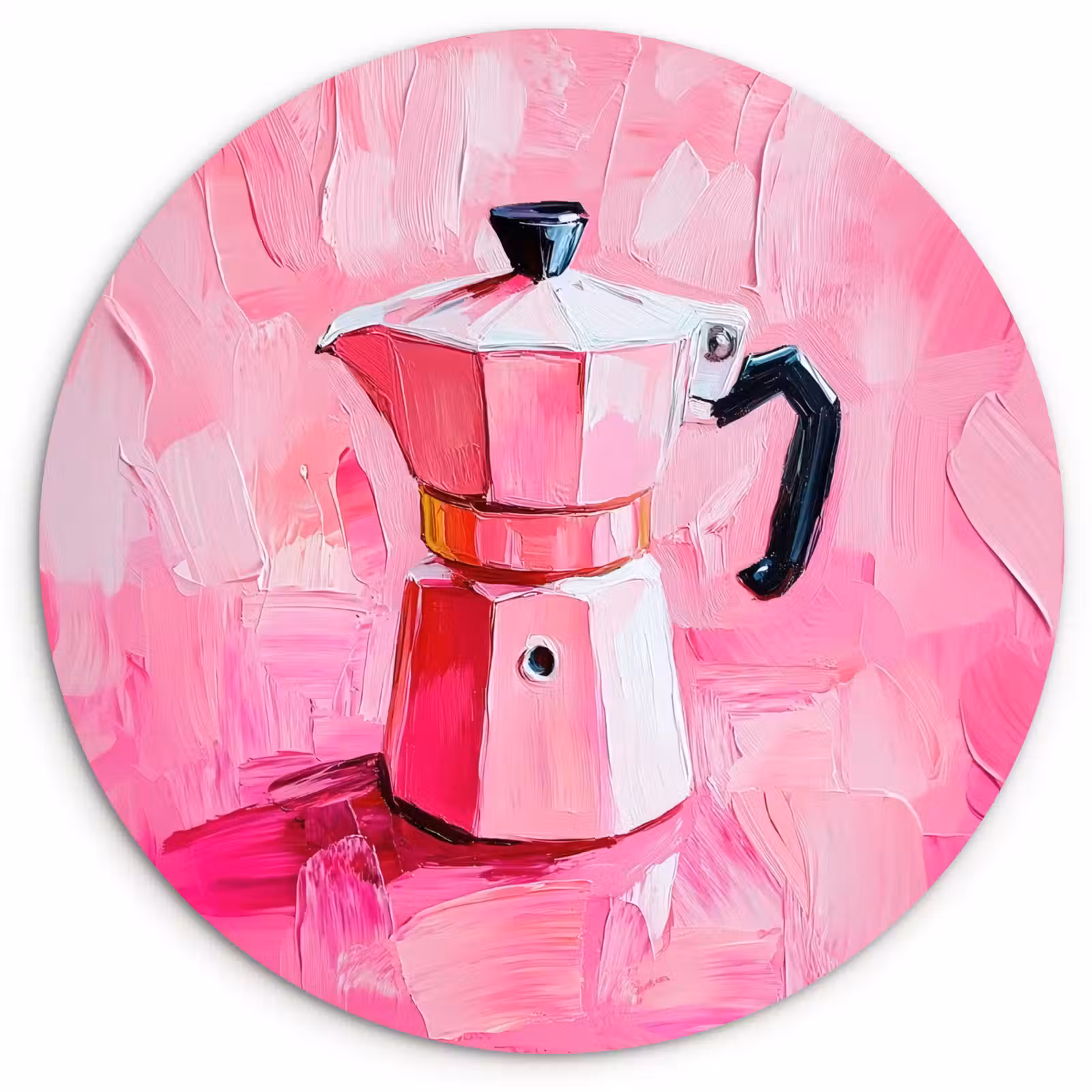 Muurcirkel - Roze - Verf - Coffee — 1