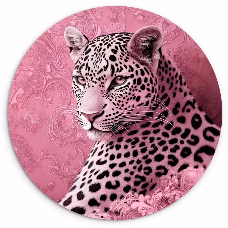 Muurcirkel - Panter - Luxe - Roze — 1
