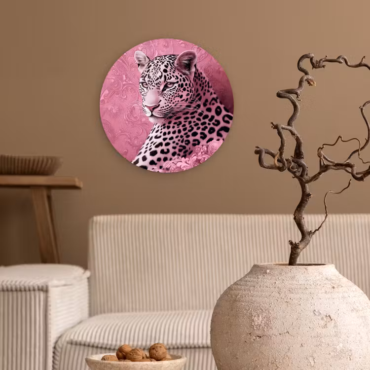 Muurcirkel - Panter - Luxe - Roze — 2