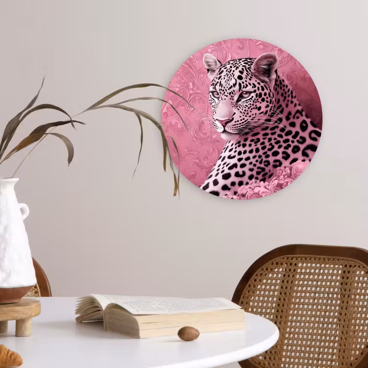 Muurcirkel - Panter - Luxe - Roze — 4