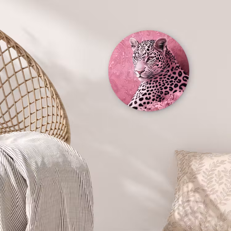 Muurcirkel - Panter - Luxe - Roze — 5
