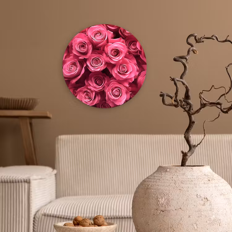 Muurcirkel - Rozen - Pink - Bloem — 2