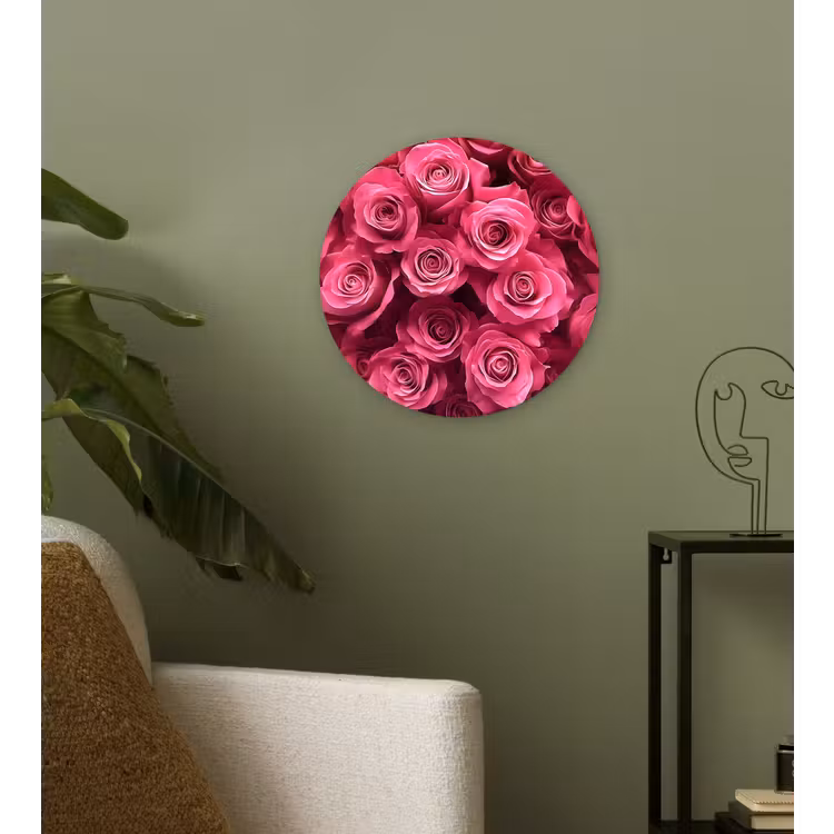 Muurcirkel - Rozen - Pink - Bloem — 3