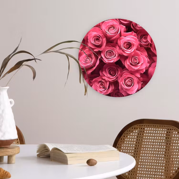 Muurcirkel - Rozen - Pink - Bloem — 4