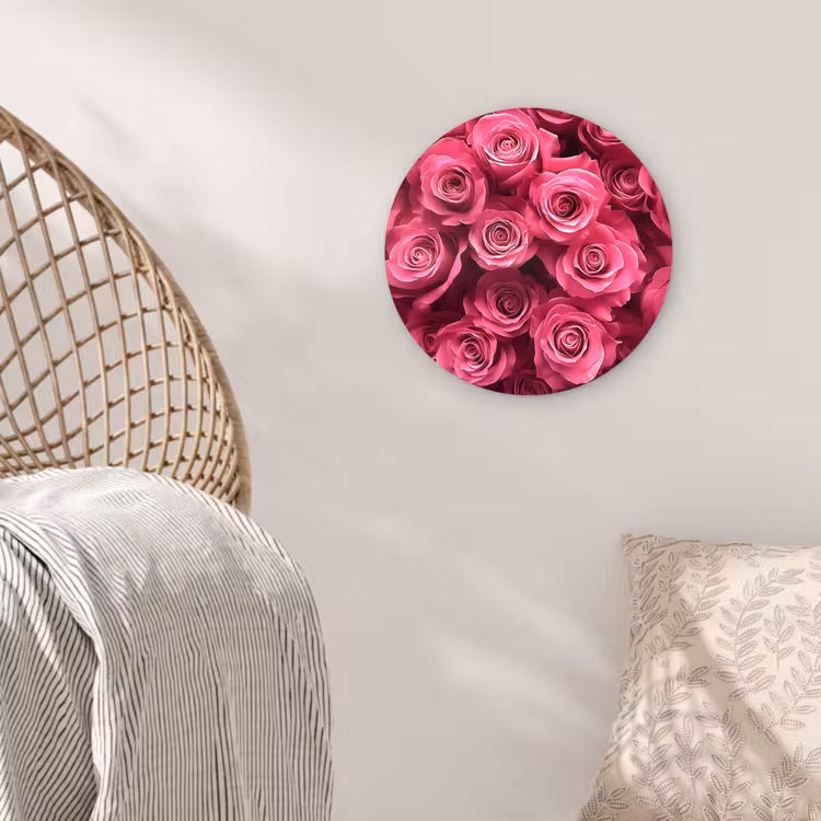 Muurcirkel - Rozen - Pink - Bloem — 5