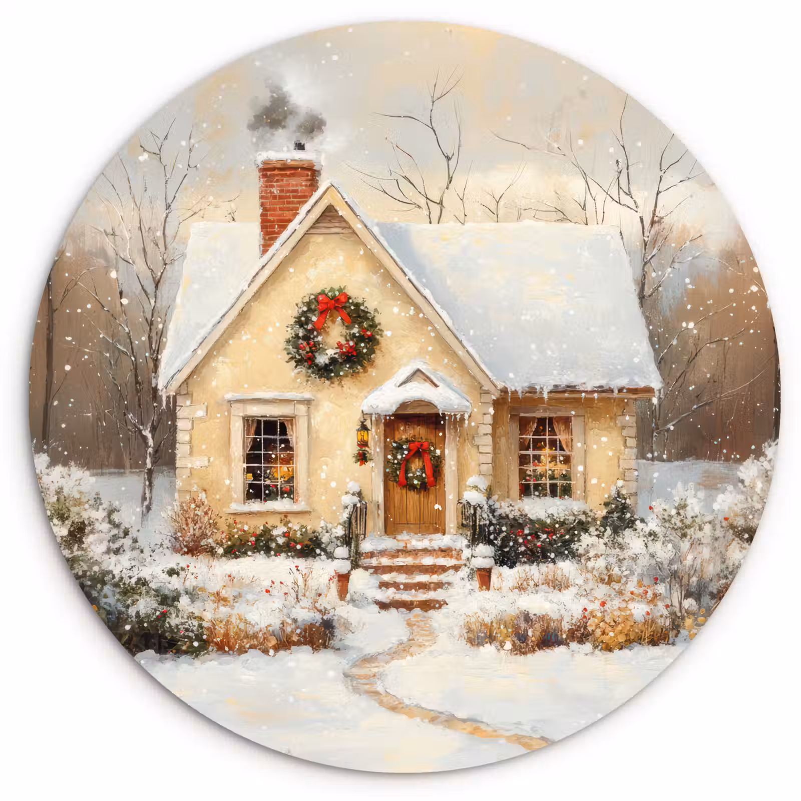 Muurcirkel - Kerst - Huis - Winter - Sneeuw — 1