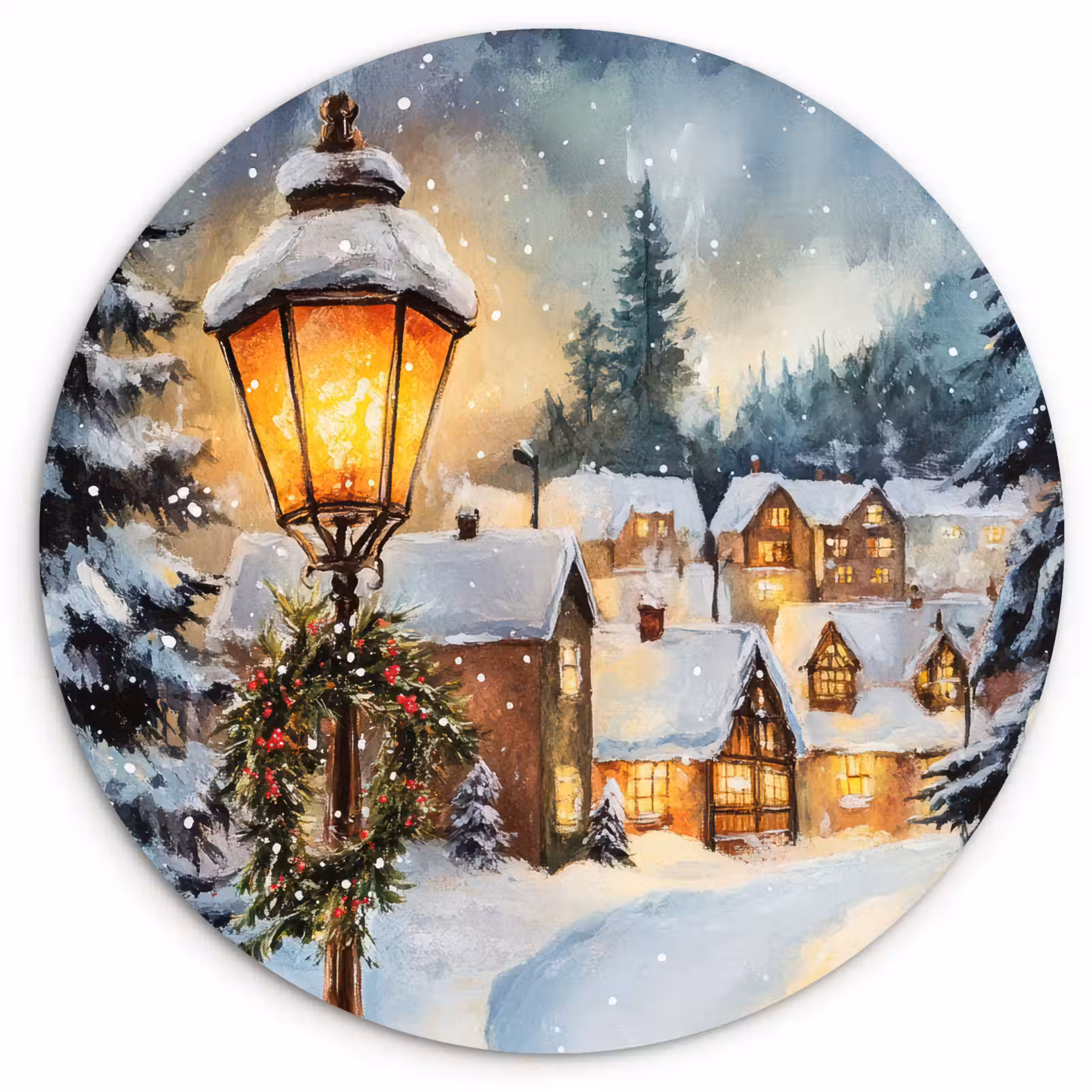 Muurcirkel - Kerstdorp - Huizen - Sneeuw - Kerst — 1