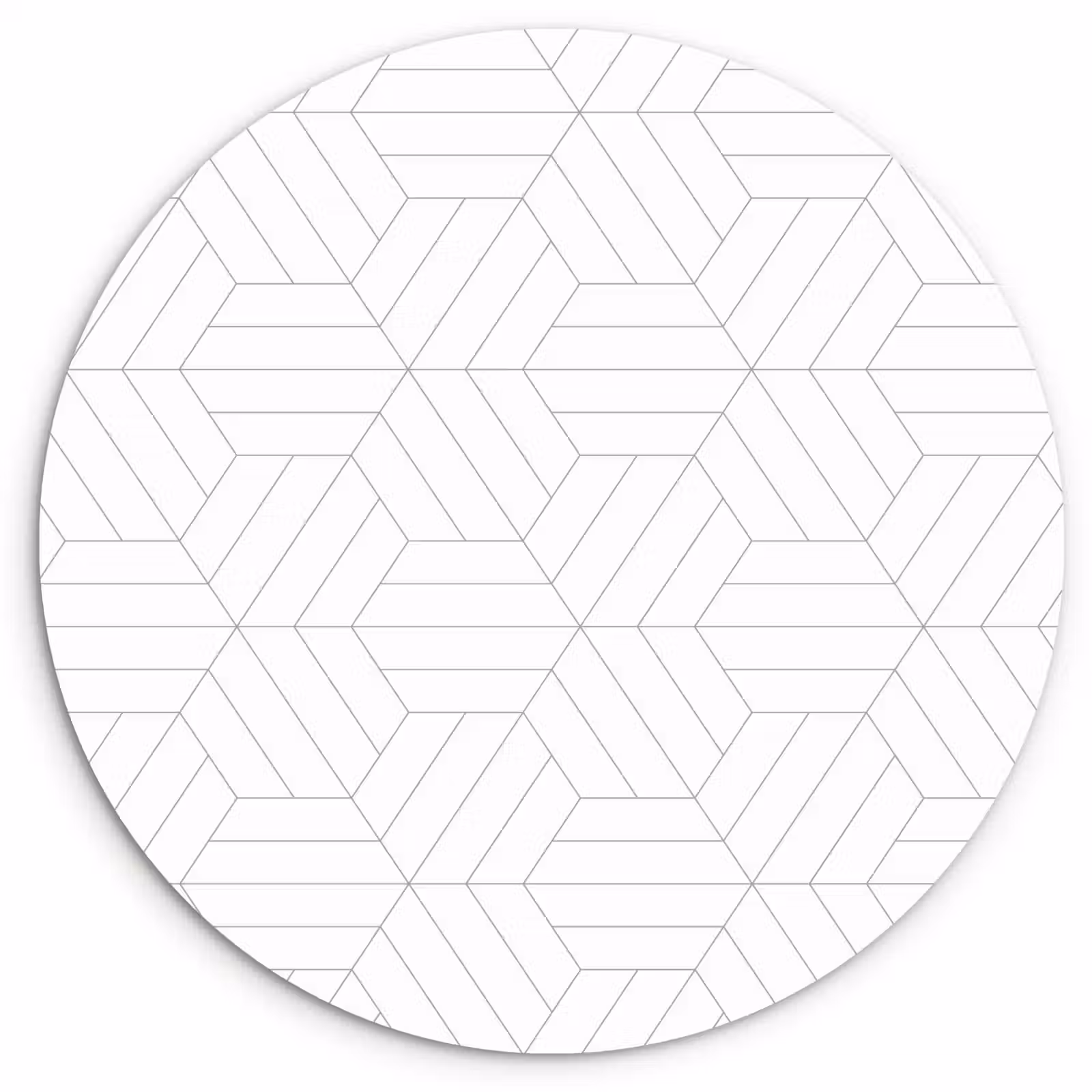 Muurcirkel - Patroon - Lijn - Design - Zwart - Wit — 1