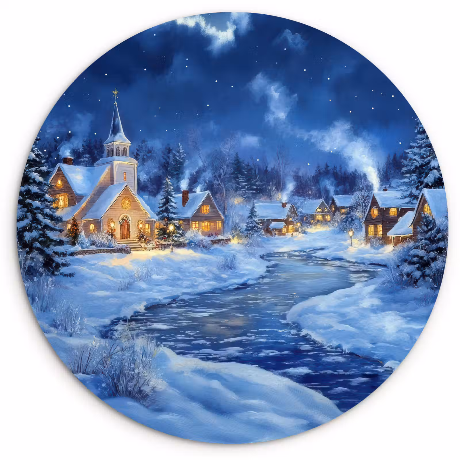 Muurcirkel - Winteravond - Kerstdorp - Donker — 1