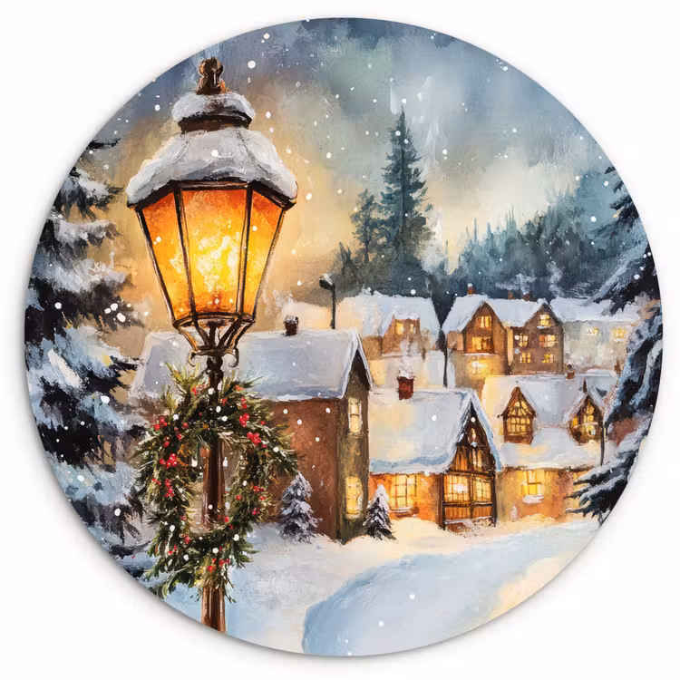 Muurcirkel - Kerstdorp - Huizen - Sneeuw - Kerst — 1