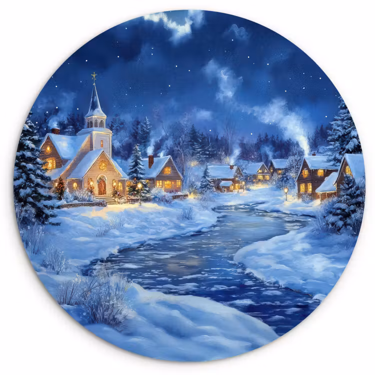 Muurcirkel - Winteravond - Kerstdorp - Donker — 1