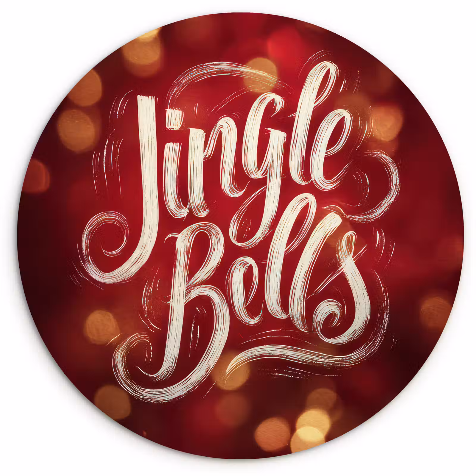 Muurcirkel - Jingle - Bells - Kerst - Rood — 1