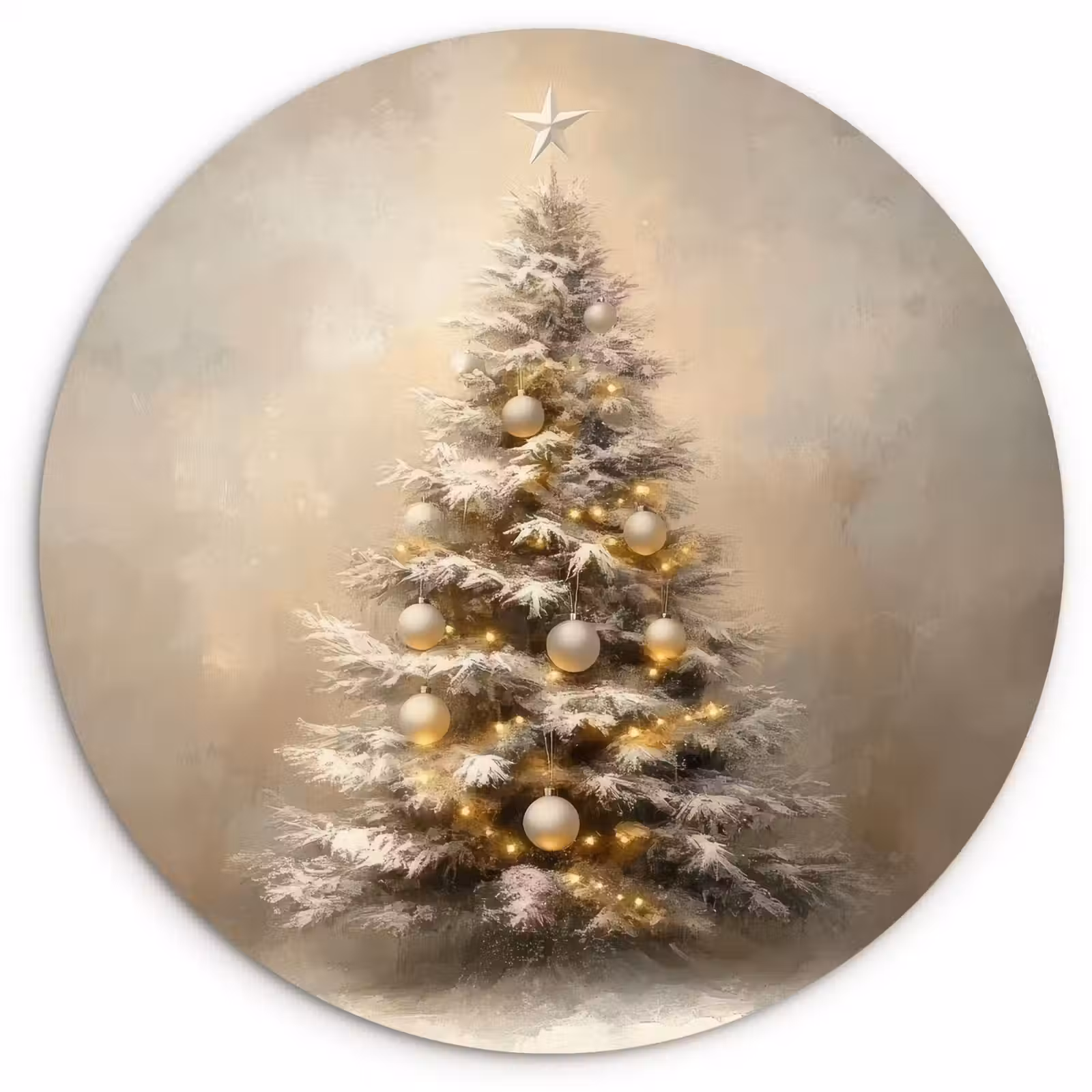 Muurcirkel - Kerst - kerstboom - Sneeuw - Art — 1