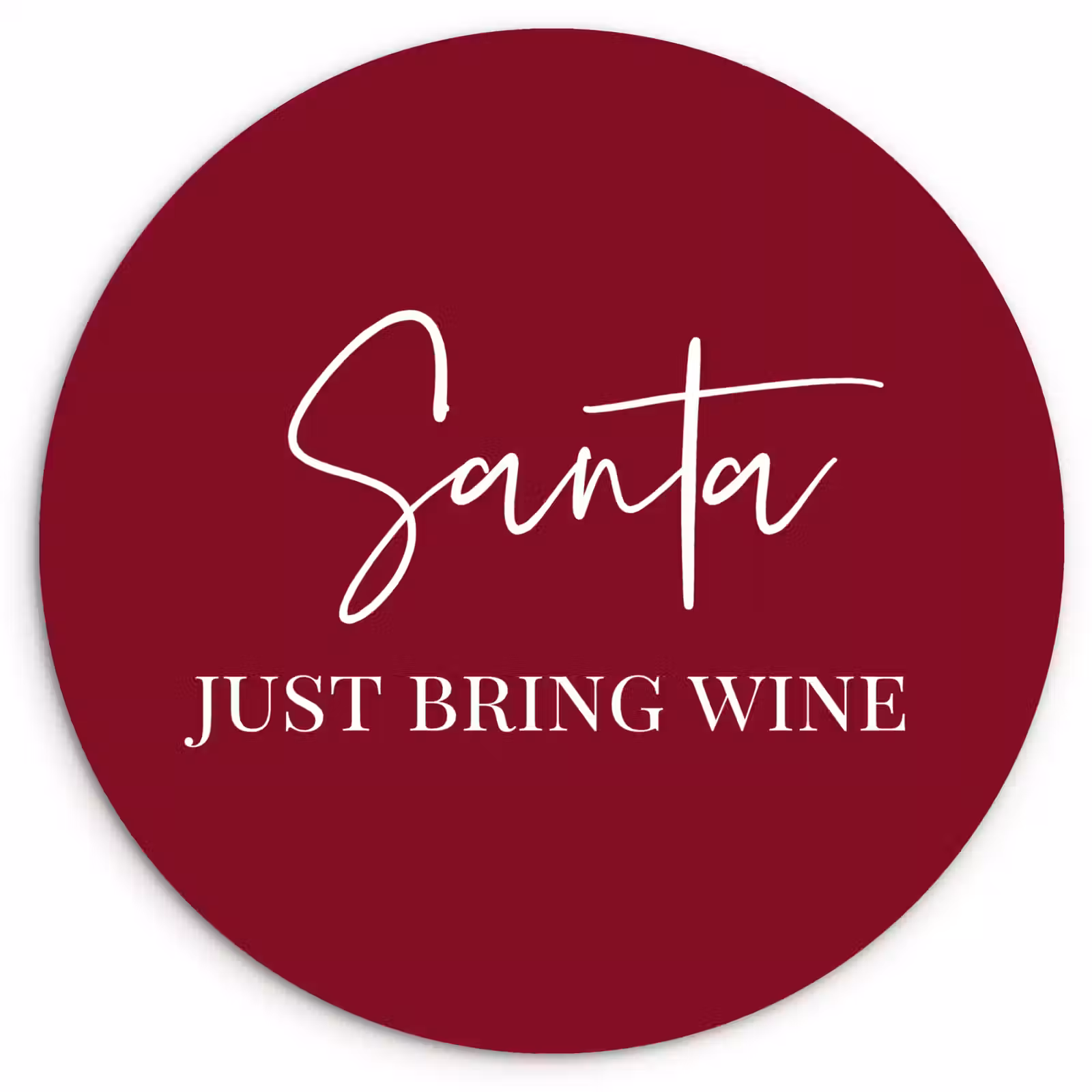 Muurcirkel - Santa - Wine - Rood - Kerst - Kerstman — 1