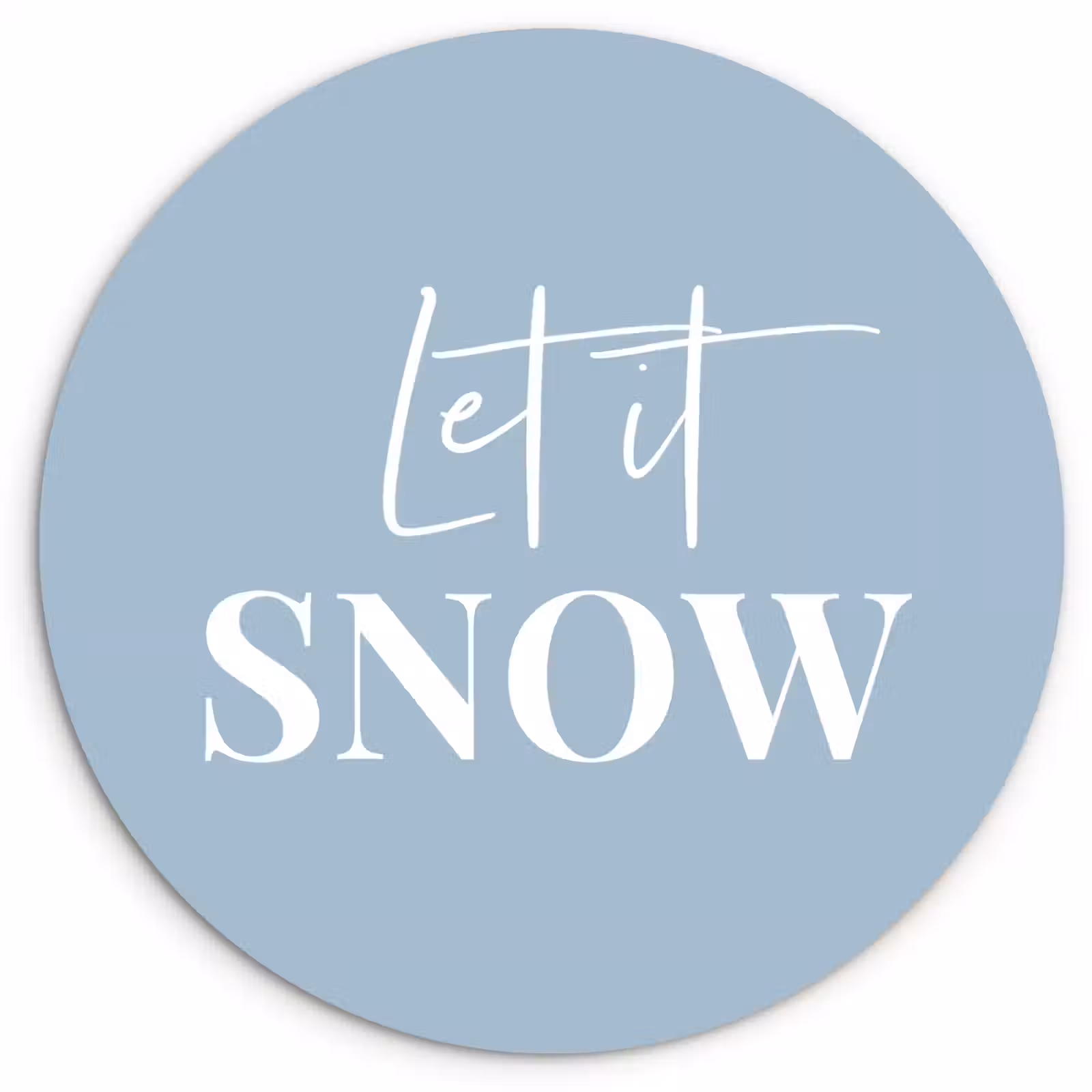 Muurcirkel - Sneeuw - Winter - Blauw - Let it snow — 1