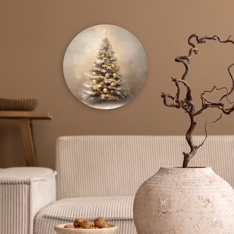 Muurcirkel - Kerst - kerstboom - Sneeuw - Art — 2