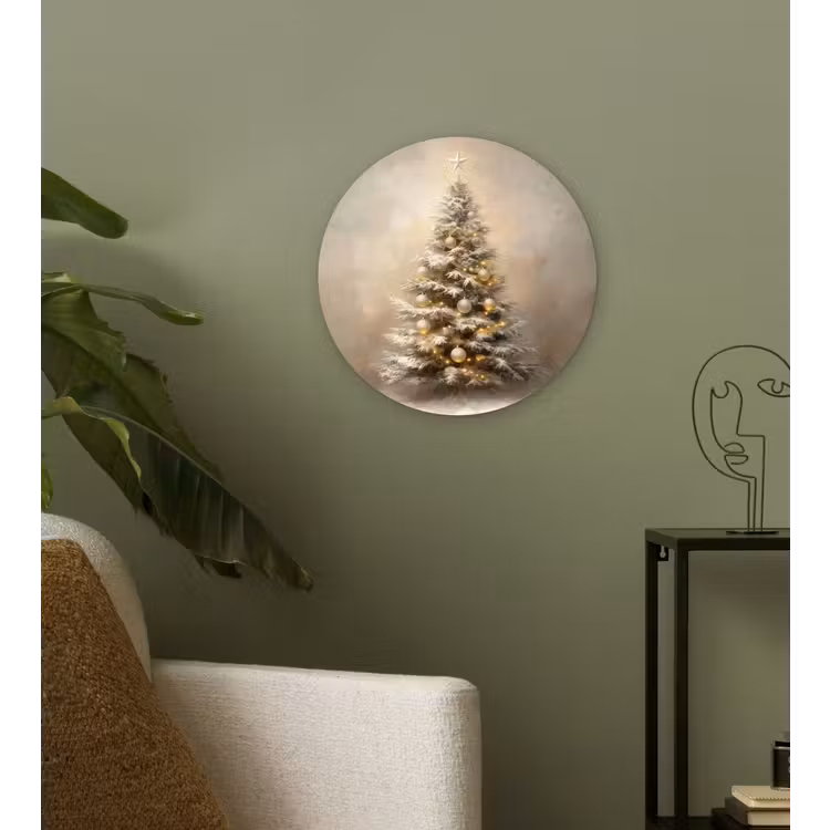 Muurcirkel - Kerst - kerstboom - Sneeuw - Art — 3