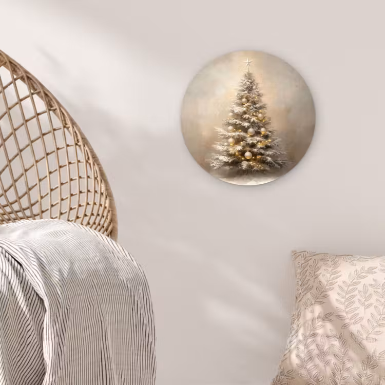 Muurcirkel - Kerst - kerstboom - Sneeuw - Art — 5