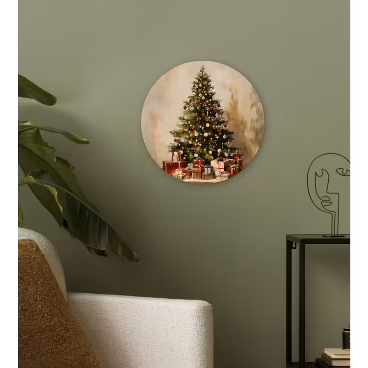 Muurcirkel - Kerstboom - Versierd - Kleurrijk — 3