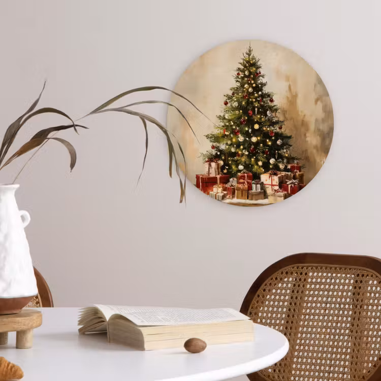 Muurcirkel - Kerstboom - Versierd - Kleurrijk — 4