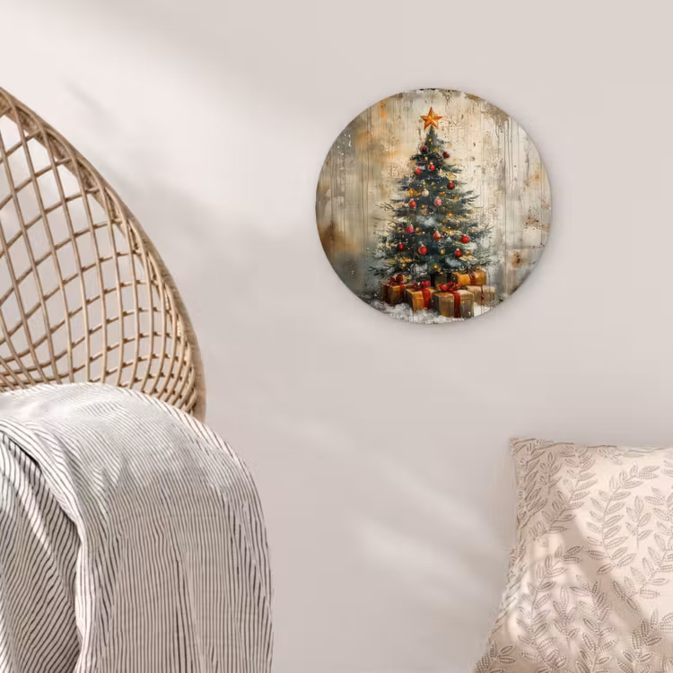 Muurcirkel - Kerstboom - Vintage - Kerst - Cadeau — 5