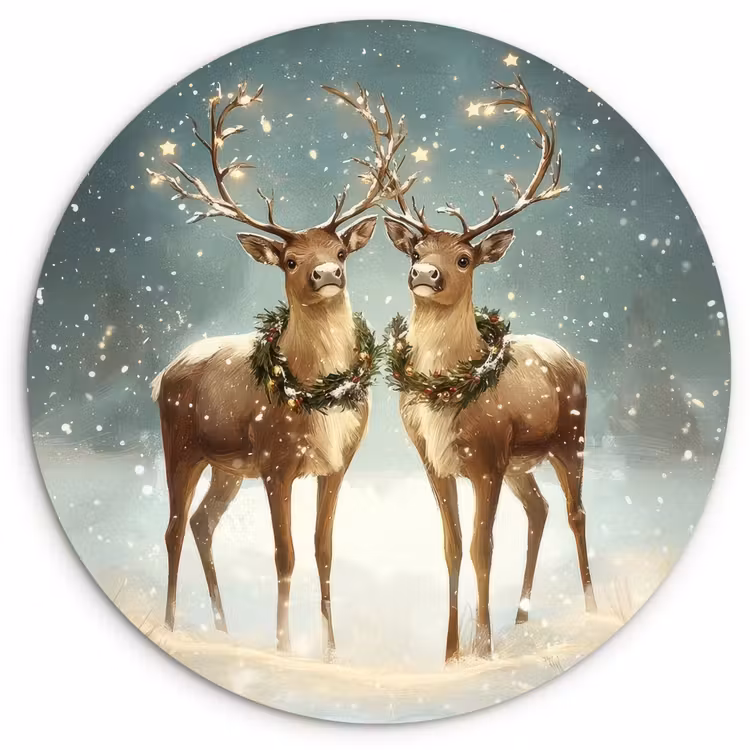 Muurcirkel - Kerstmagie - Winterwoud - Rendier — 1