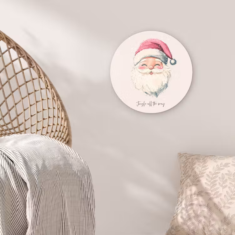 Muurcirkel - Kerstman - Kerst - Quote - Beige — 5