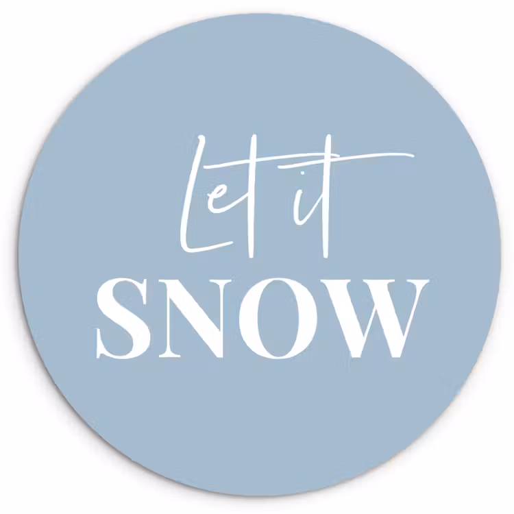 Muurcirkel - Sneeuw - Winter - Blauw - Let it snow — 1
