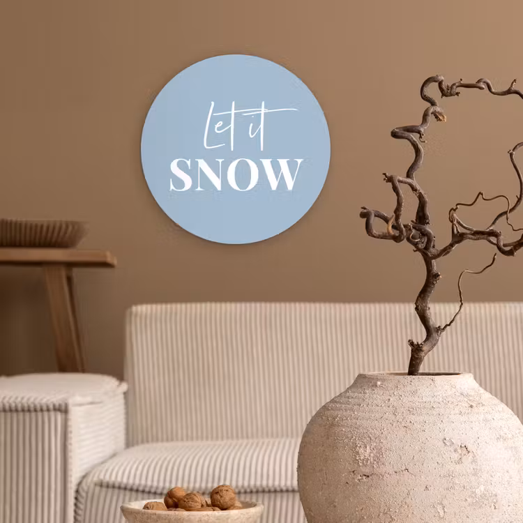 Muurcirkel - Sneeuw - Winter - Blauw - Let it snow — 2