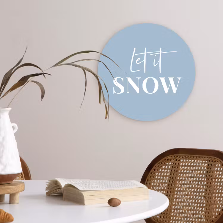 Muurcirkel - Sneeuw - Winter - Blauw - Let it snow — 4