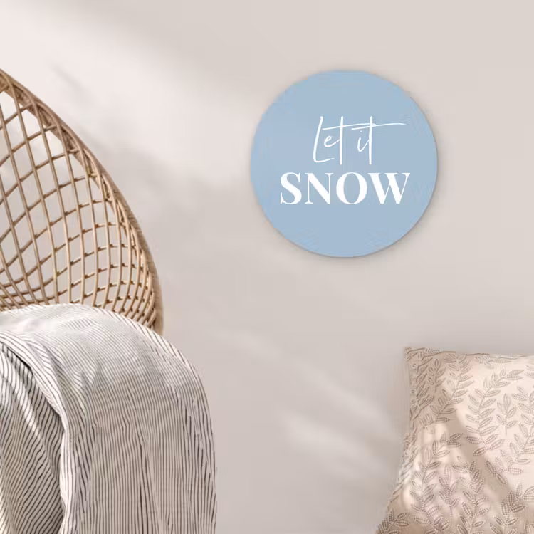 Muurcirkel - Sneeuw - Winter - Blauw - Let it snow — 5