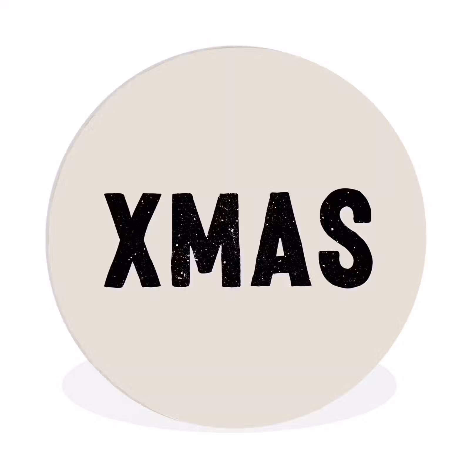 Muurcirkel - Kerst - Beige - Quotes - Xmas - Feestdagen — 1