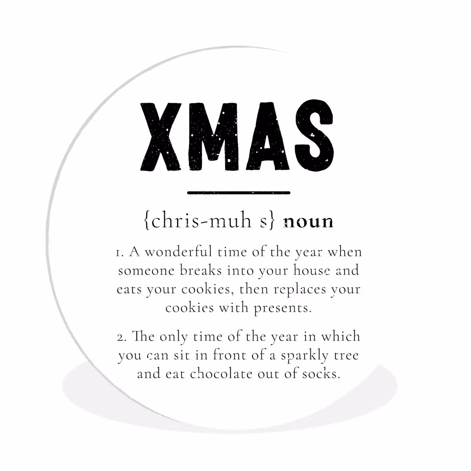 Muurcirkel - Kerst - Wit - Xmas - Quotes - Feestdagen — 1