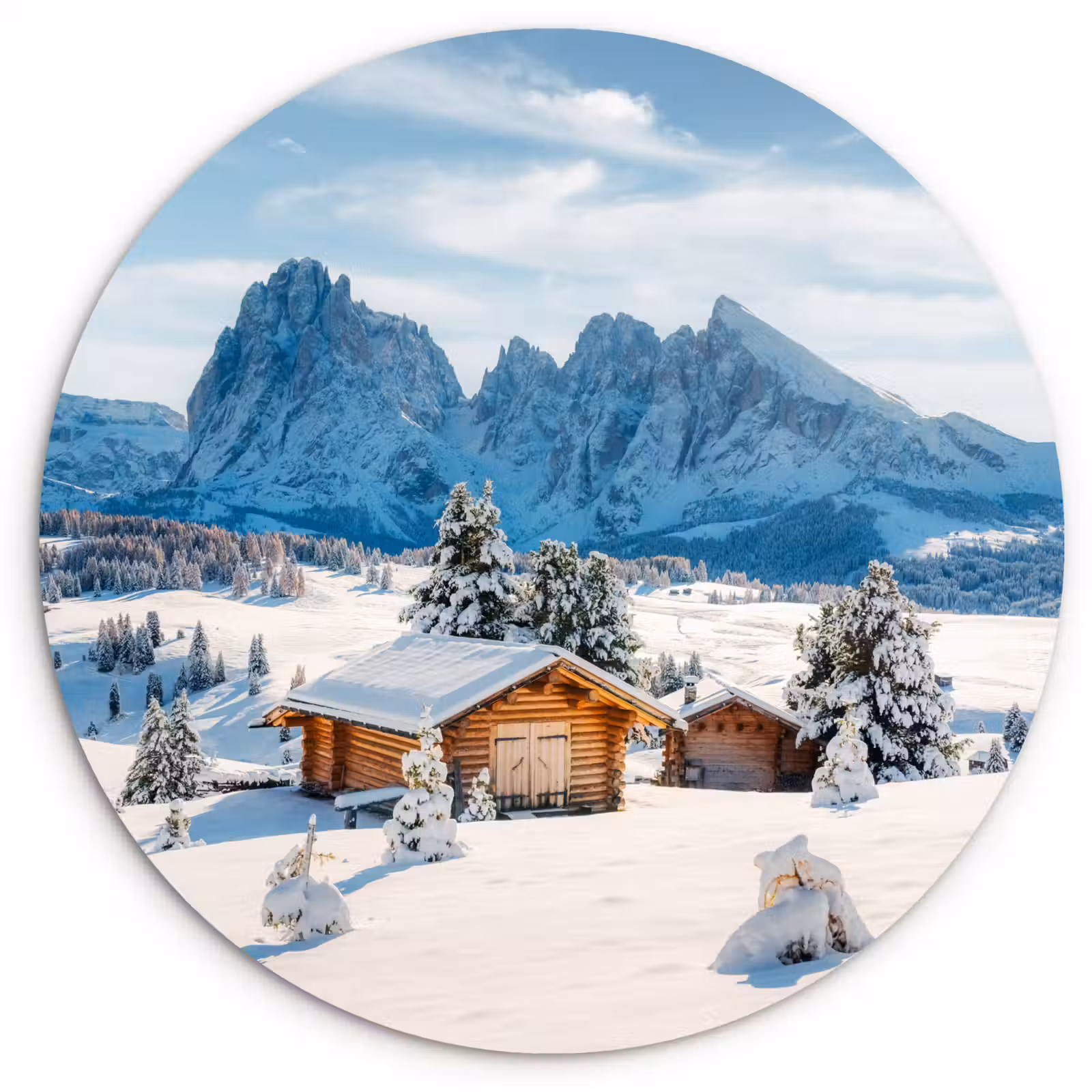 Muurcirkel - Winter - Huisje - Bergen - Uitzicht - Sneeuw — 1